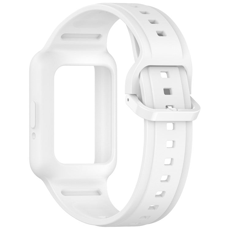 PRAGUS For Huawei Band 7 / Band 8 / Band 8 NFC / Band 9 / Band 9 NFC Integrated Silicone Strap Watch Case Replacement Wrist Band - White
