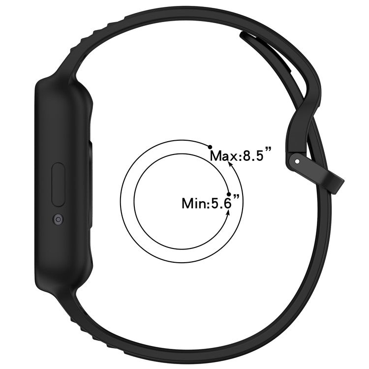 PRAGUS For Huawei Band 7 / Band 8 / Band 8 NFC / Band 9 / Band 9 NFC Integrated Silicone Strap Watch Case Replacement Wrist Band - White