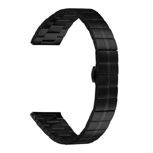 PRAGUS For Garmin Approach S40 / Forerunner 158 Stainless Steel Watch Strap High-End Replacement Band - Black