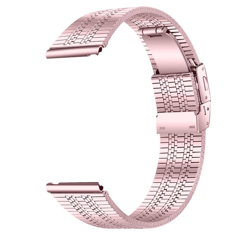 PRAGUS For Garmin Vivomove 3 / GarminMove 3 Stainless Steel 20mm Watch Strap Replacement Wrist Band - Rose Pink