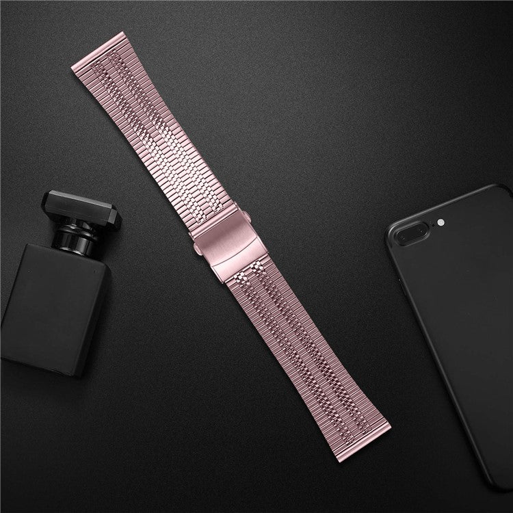 PRAGUS For Garmin Vivomove 3 / GarminMove 3 Stainless Steel 20mm Watch Strap Replacement Wrist Band - Rose Pink