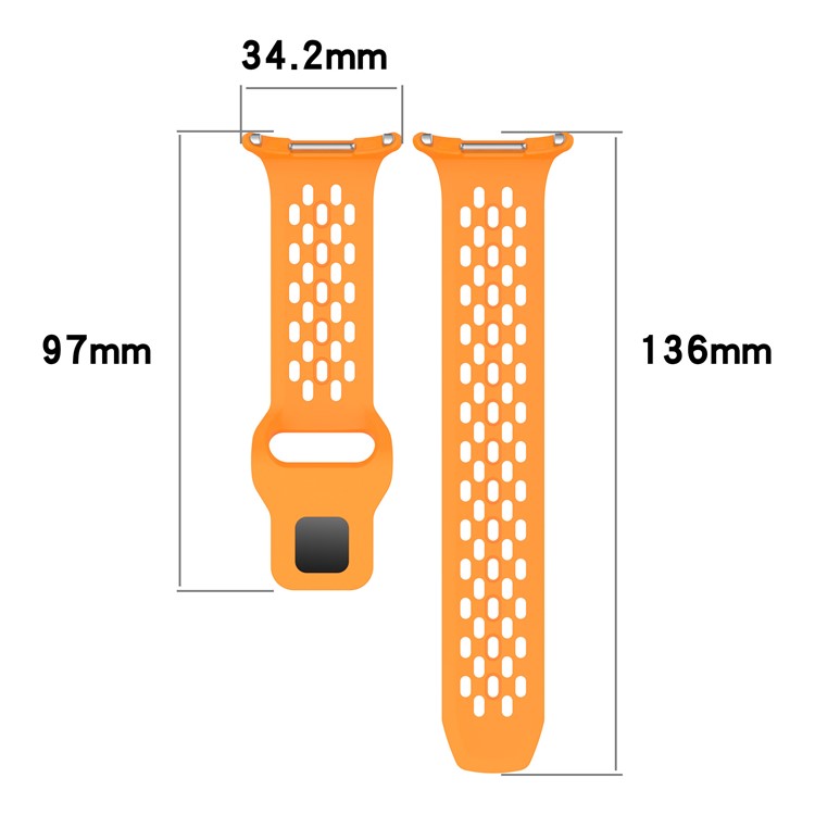 PRAGUS For Samsung Galaxy Watch Ultra 47mm Fluororubber Watch Band Multiple Holes Breathable Strap - Green