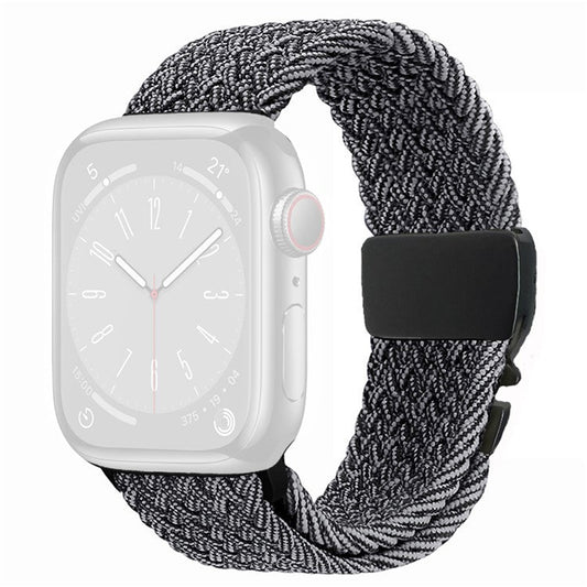PRAGUS For Strap for Apple Watch Series 10 42mm / 9 8 7 41mm / SE (2023) SE (2022) SE 6 5 4 40mm / 3 2 1 38mm Woven Watch Band - Metal Grey