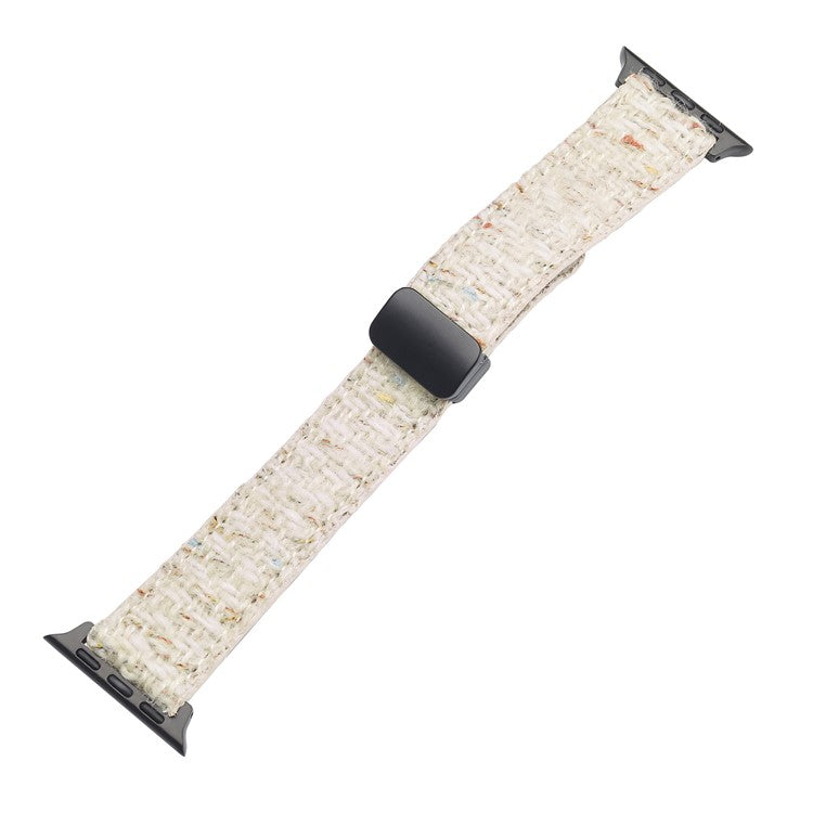 PRAGUS For Genuine Cow Leather+Wool Watch Band for Apple Watch Series 10 Ultra 9 8 7 SE 6 5 4 3 2 1 46mm 49mm 45mm 44mm 42mm Wrist Strap - Beige
