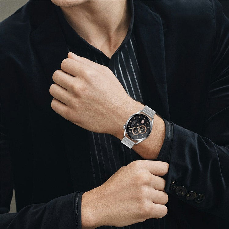 For Huawei Watch Buds Replacement Strap H-Type Butterfly Clasp Stainless Steel Watch Band Silver
