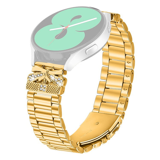 Replacement Strap for Huami Amazfit GTS 3 Butterfly Rhinestones Decor Metal Watch Band - Gold
