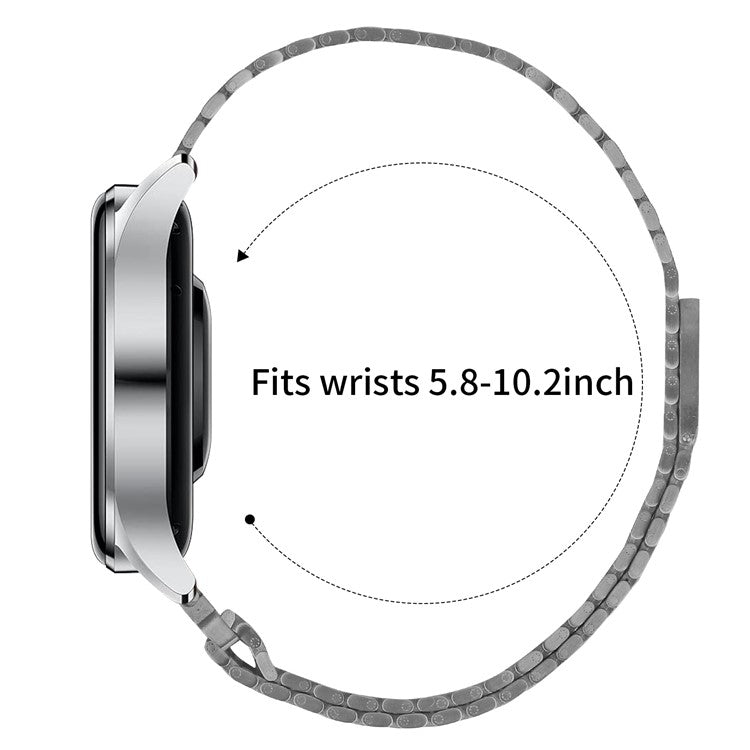 PRAGUS For Huawei Watch GT 3 SE Bands Stainless Steel Magnetic Clasp Watchband Wrist Strap - Titanium