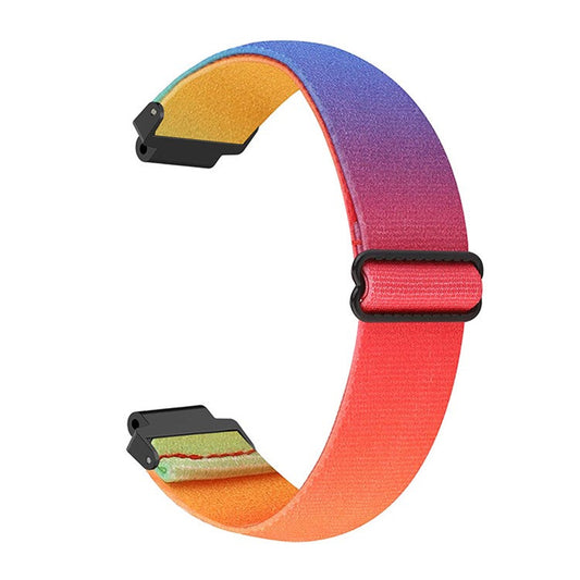 PRAGUS For Adjustable Elastic Nylon Smart Watch Replacement Strap Watchband with Screwdrivers for Garmin Forerunner 735xt/220/230/235/620/630 - Colorful