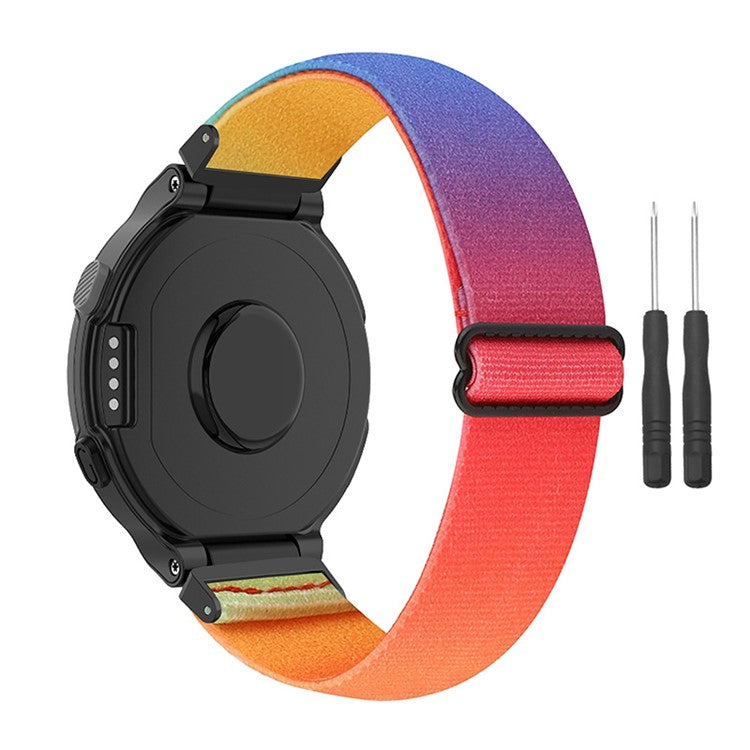 PRAGUS For Adjustable Elastic Nylon Smart Watch Replacement Strap Watchband with Screwdrivers for Garmin Forerunner 735xt/220/230/235/620/630 - Colorful