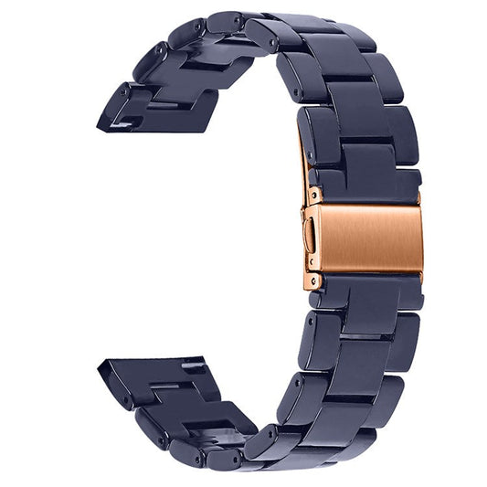 PRAGUS For Fossil Gen5 Carlyle/Gen5 Julianna/Gen5 Garrett/Gen5 Carlyle HR Resin Watch Band Stylish Quick Release 22mm Wrist Strap Smart Watch Replacement Part - Midnight Blue