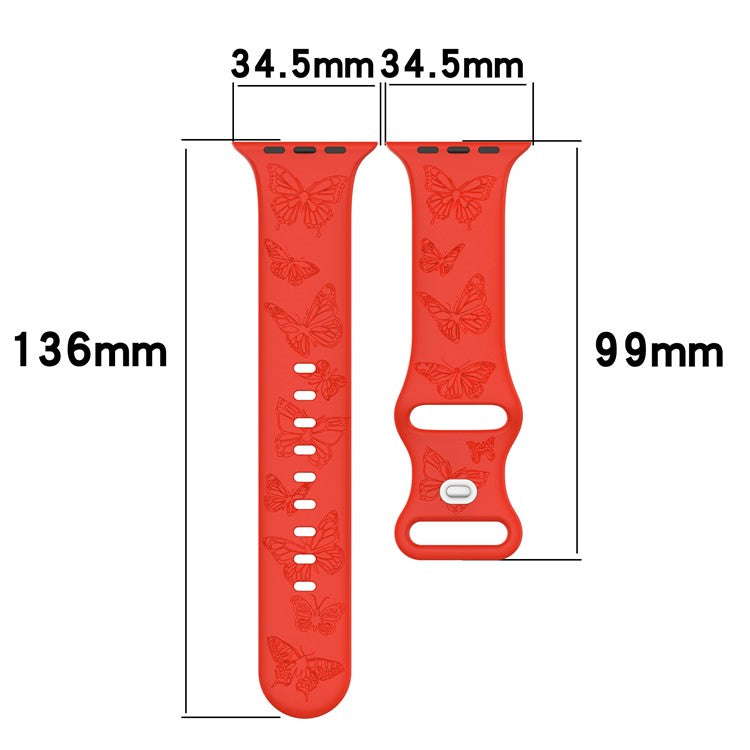 PRAGUS For Apple Watch Series 10 46mm / Ultra 2 Ultra 49mm /  Series 9 8 7 45mm / 6 5 4 SE (2023) SE (2022) SE 44mm / 3 2 1 42mm Watch Strap Silicone Band - Milk Tea