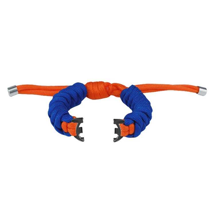 PRAGUS For Xiaomi Smart Band 9 NFC / 9 / 8 NFC / 8 Watch Band Braided Rope Bracelet - Orange+Sapphire
