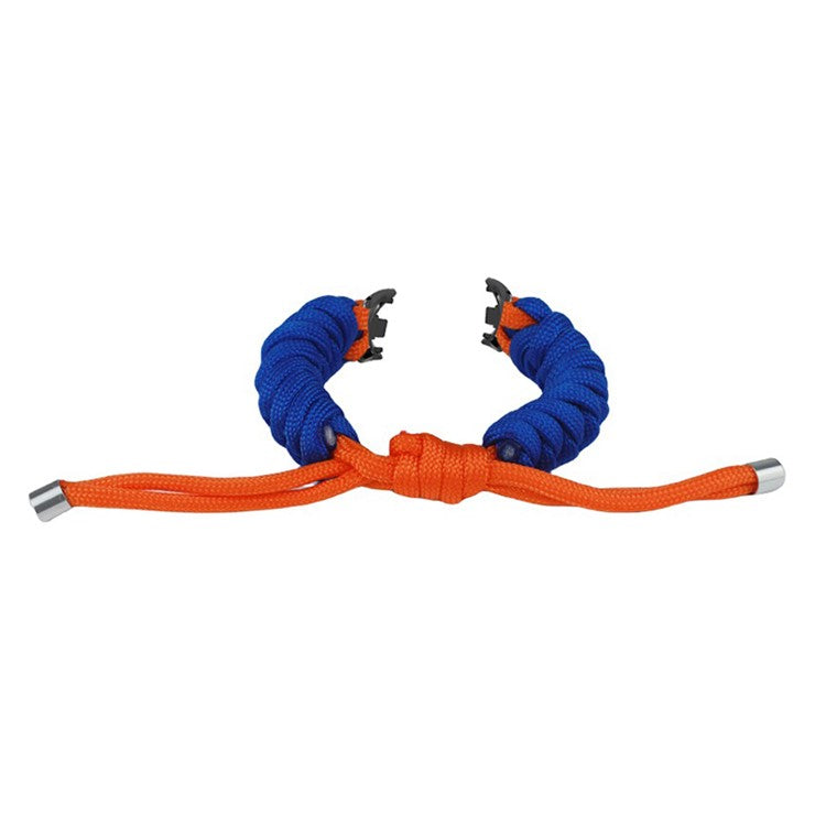 PRAGUS For Xiaomi Smart Band 9 NFC / 9 / 8 NFC / 8 Watch Band Braided Rope Bracelet - Orange+Sapphire