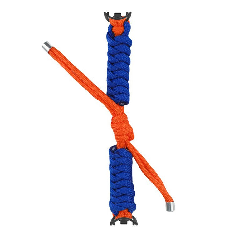 PRAGUS For Xiaomi Smart Band 9 NFC / 9 / 8 NFC / 8 Watch Band Braided Rope Bracelet - Orange+Sapphire