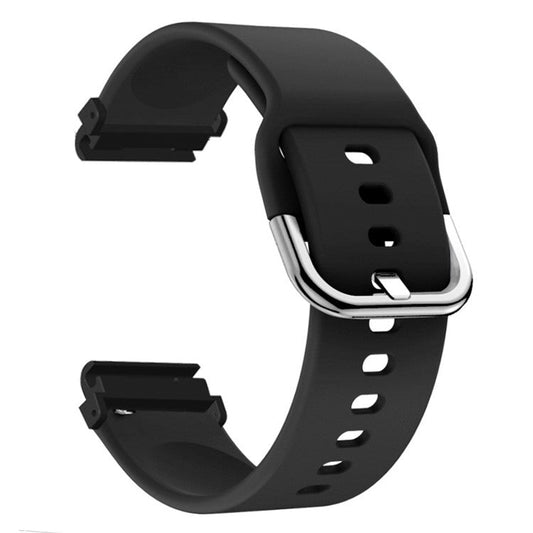 PRAGUS For Garmin Fenix 7S / 6S / 5S Watch Strap Silicone Breathable Replacement Bands with 20mm PC Connector - Black