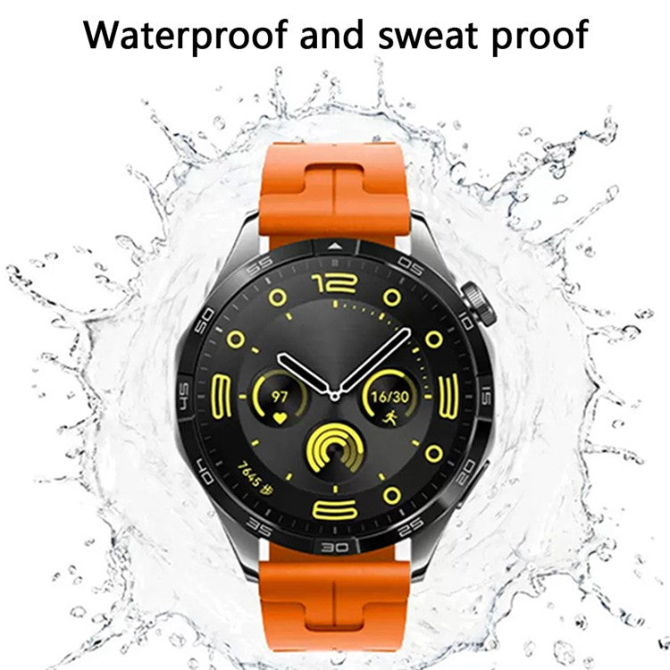 PRAGUS For Huawei Watch GT 4 / GT 3 / GT 2 46mm Waterproof Strap 22mm Liquid Silicone Watch Band - White