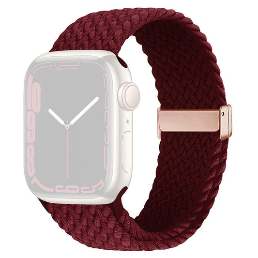 PRAGUS For Apple Watch 10 46mm / Ultra 2 / Ultra 49mm / 9 8 7 45mm / SE (2023) SE (2022) SE 6 5 4 44mm / 3 2 1 42mm Watch Bracelet - Wine Red