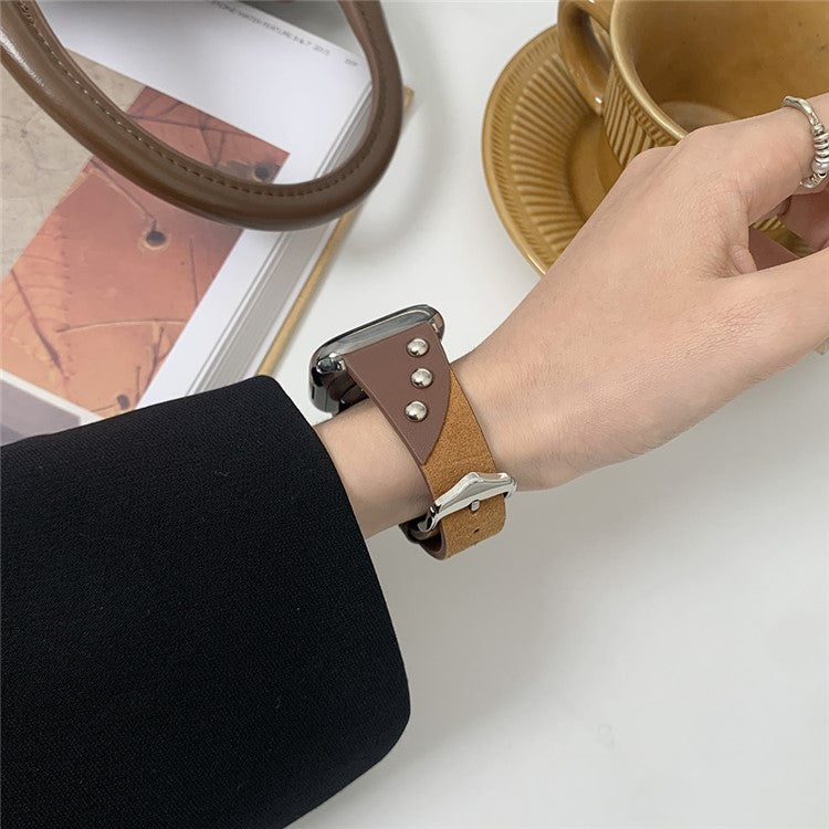 PRAGUS For Apple Watch 10 46mm / Ultra 2 / Ultra 49mm / 9 8 7 45mm / SE (2023) SE (2022) SE 6 5 4 44mm / 3 2 1 42mm Soft Plush Watch Band - Dark Brown