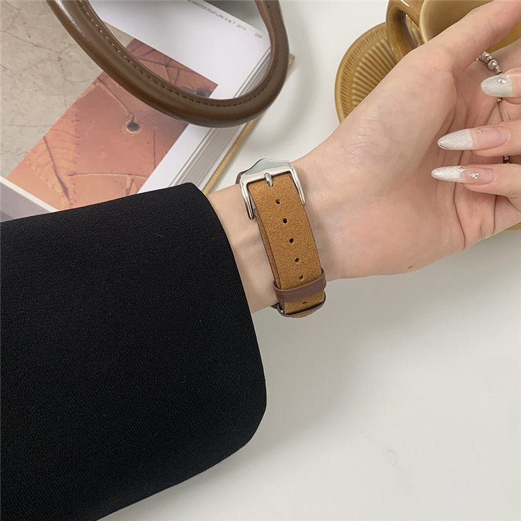 PRAGUS For Apple Watch 10 46mm / Ultra 2 / Ultra 49mm / 9 8 7 45mm / SE (2023) SE (2022) SE 6 5 4 44mm / 3 2 1 42mm Soft Plush Watch Band - Dark Brown