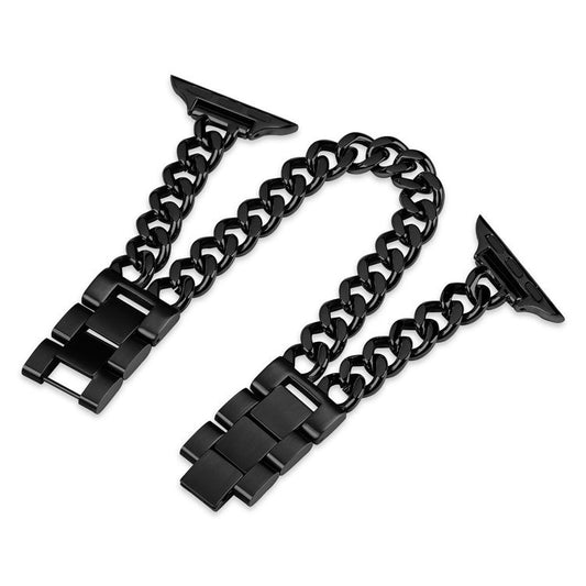 PRAGUS For Apple Watch 10 46mm / Ultra 2 / Ultra 49mm / 9 8 7 45mm / SE (2023) SE (2022) SE 6 5 4 44mm / 3 2 1 42mm Stainless Steel Band - Black