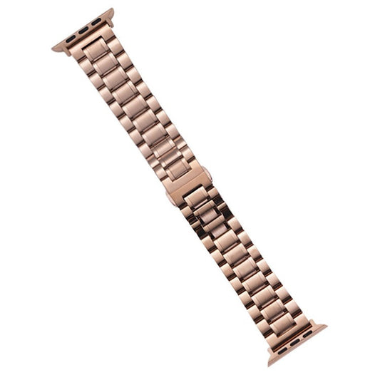 PRAGUS For Watch Band for Apple Watch Series 10 42mm / 9 8 7 41mm / SE (2023) SE (2022) SE 6 5 4 40mm / 3 2 1 38mm 5-Beads 22mm Wrist Strap - Rose Gold