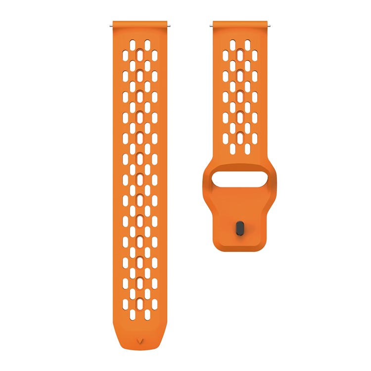 PRAGUS For Garmin Venu 3 / Venu 2 / Vivoactive 4 22mm Watch Strap Hollow Silicone Wrist Band Replacement - Orange