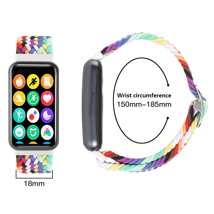 PRAGUS For Xiaomi Redmi Watch 4 Braided Band Adjustable Replacement Nylon Watch Strap - Denim