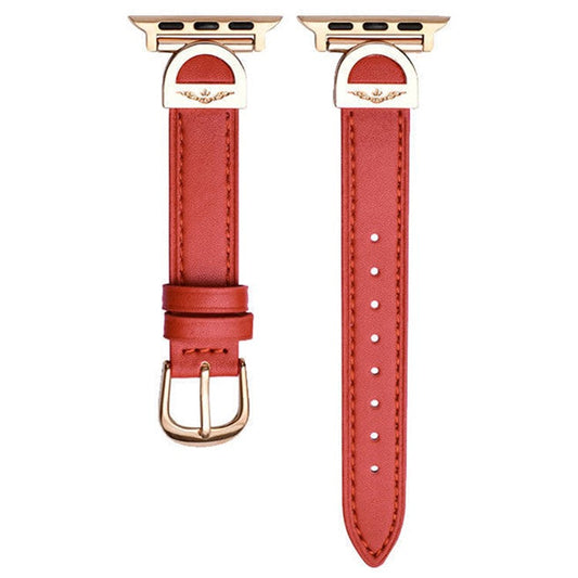 PRAGUS For Apple Watch 10 46mm / Ultra 2 / Ultra 49mm / 9 8 7 45mm / SE (2023) SE (2022) SE 6 5 4 44mm / 3 2 1 42mm Watch Band Microfiber Leather Strap - Red