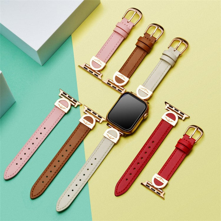 PRAGUS For Apple Watch 10 46mm / Ultra 2 / Ultra 49mm / 9 8 7 45mm / SE (2023) SE (2022) SE 6 5 4 44mm / 3 2 1 42mm Watch Band Microfiber Leather Strap - Red