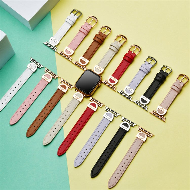 PRAGUS For Apple Watch 10 46mm / Ultra 2 / Ultra 49mm / 9 8 7 45mm / SE (2023) SE (2022) SE 6 5 4 44mm / 3 2 1 42mm Watch Band Microfiber Leather Strap - Red