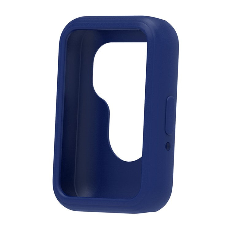 For Samsung Galaxy Fit3 Silicone Strap Replacement Wrist Band with Watch Case - Blue