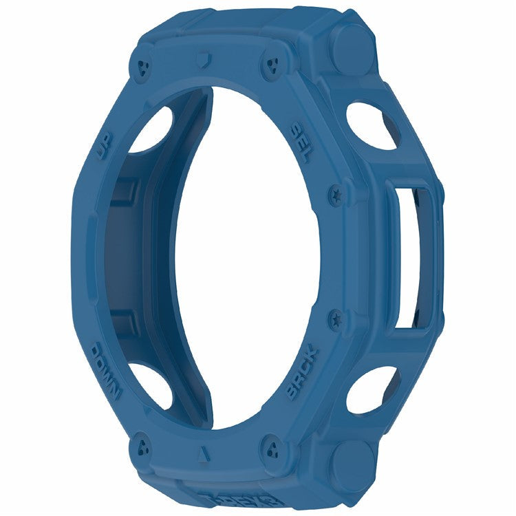 PRAGUS For Huami Amazfit T-Rex 3 TPU Watch Case Anti-Scratch Hollow Watch Frame Cover - Dark Blue