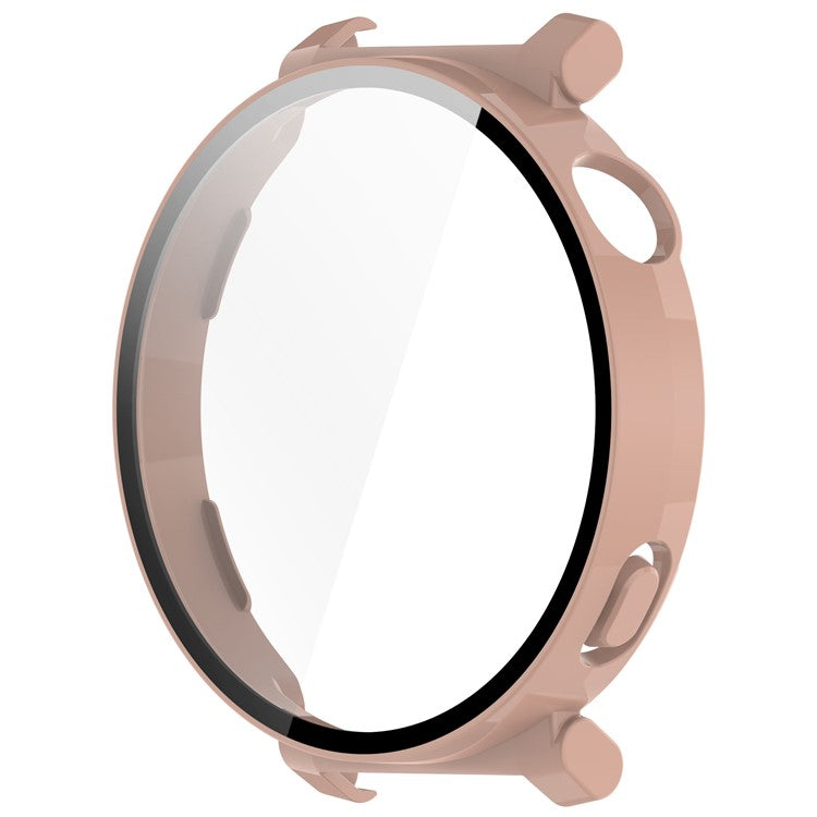 PRAGUS For Huawei Watch GT 5 Pro 42mm PC Cover Watch Frame Case with Tempered Glass Screen Film - Pink