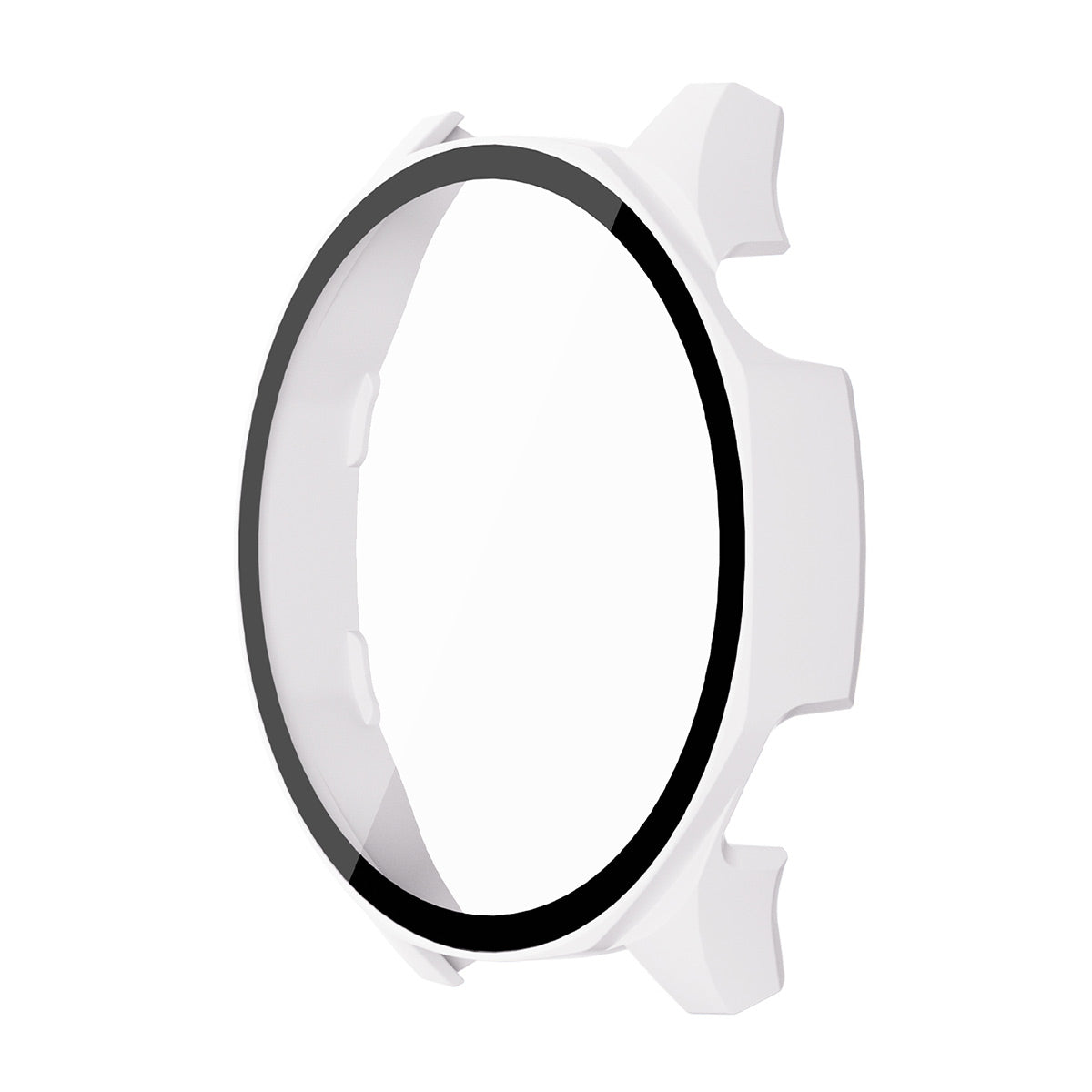 ENKAY For Huawei Watch GT 5 46mm ENKAY Hat-Prince 2-in-1 Rubberized Hard PC Frame with 9H Tempered Glass Screen Protector - White