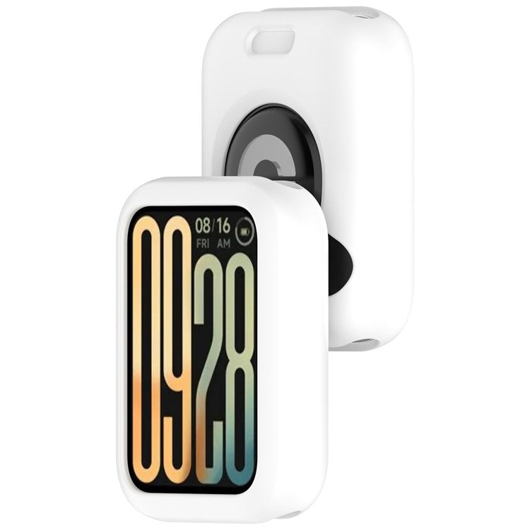 For Xiaomi Smart Band 9 Pro Case Soft Silicone Protective Frame Cover - White