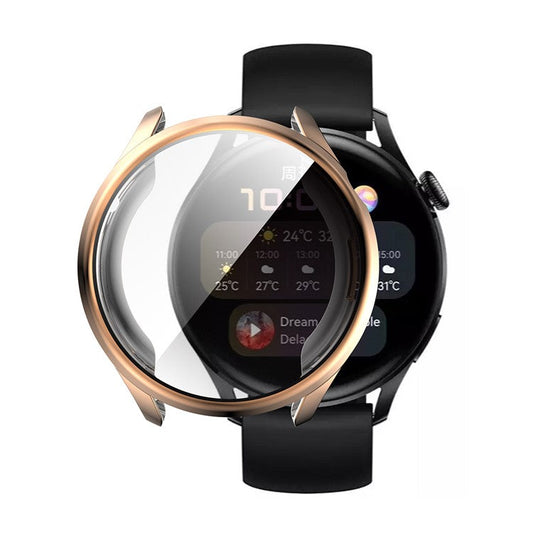ENKAY HAT PRINCE All-round Protection Electroplating TPU Watch Case Cover for Huawei Watch 3 46mm - Rose Gold