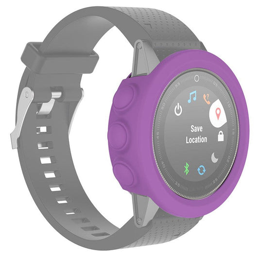 For Garmin Fenix 5X / 5X Plus Soft Silicone Watch Case Anti-Scratch Protective Cover Frame - Purple