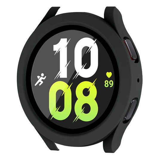 ENKAY HAT PRINCE For Samsung Galaxy Watch 4 / 5 44mm Anti-Moisture Waterproof Cover with Tempered Glass Screen Protector Hard PC All-Around Protective Case - Black