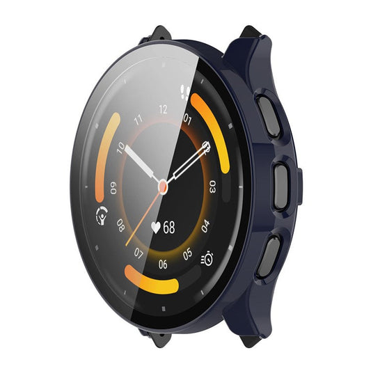 ENKAY Hat Prince For Garmin Venu 3 Watch Case All-Around PC Cover with HD Tempered Glass Film - Dark Blue