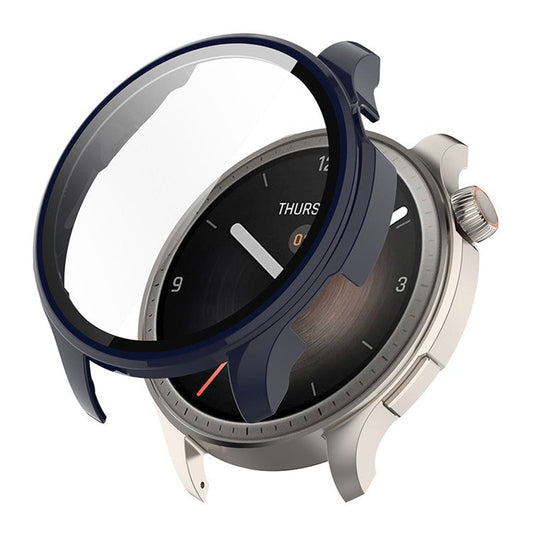 ENKAY HAT PRINCE For Huami Amazfit Balance Overall PC Watch Case with Tempered Glass Screen Protector - Dark Blue