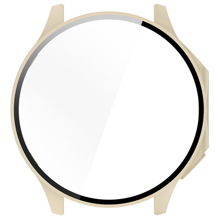 PRAGUS For Oppo Watch X / OnePlus Watch 2 46mm Drop Protection PC Watch Frame Cover with Tempered Glass Screen Film - Beige