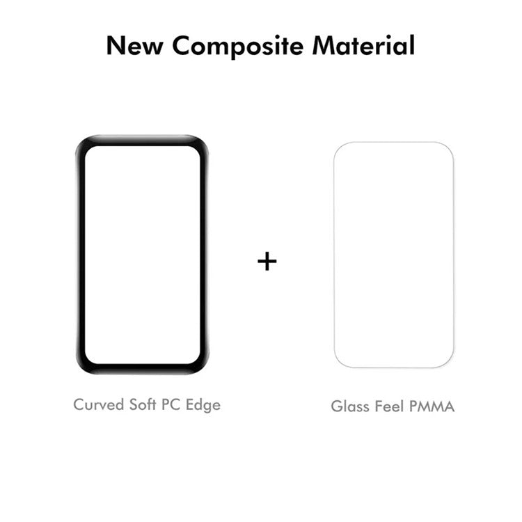 WANLONFENG Screen Protector For Xiaomi Smart Band 9 Active 3D Curved Edge PMMA Soft Film