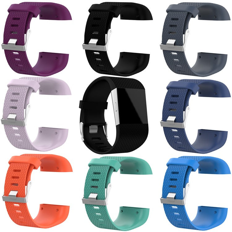 PRAGUS For Fitbit Surge Soft TPE Watch Strap with Installation Tools - Baby Blue, Size: S