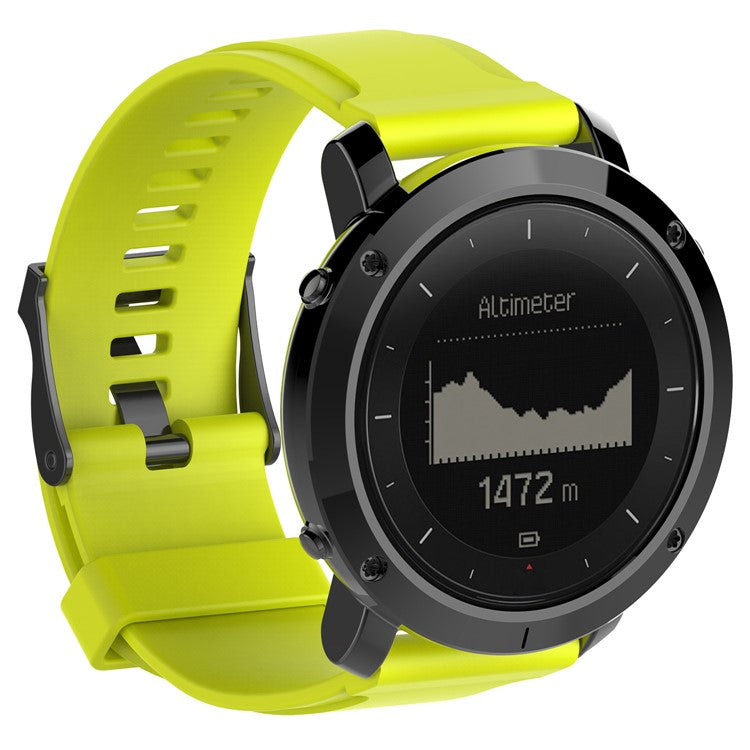 PRAGUS For Silicone Watch Bracelet for Suunto Traverse with Spring Bars and Tool - Green