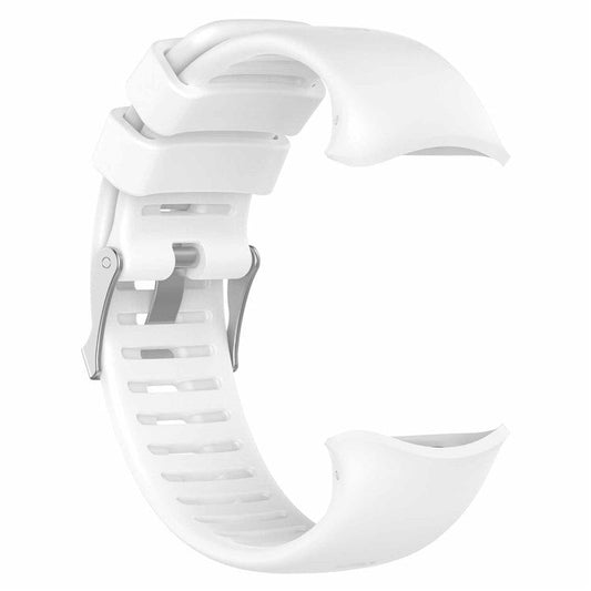 PRAGUS For Silicone Replacement Strap Watch Band for Polar Vantage V, Pin Buckle Adjustable Wristband - White