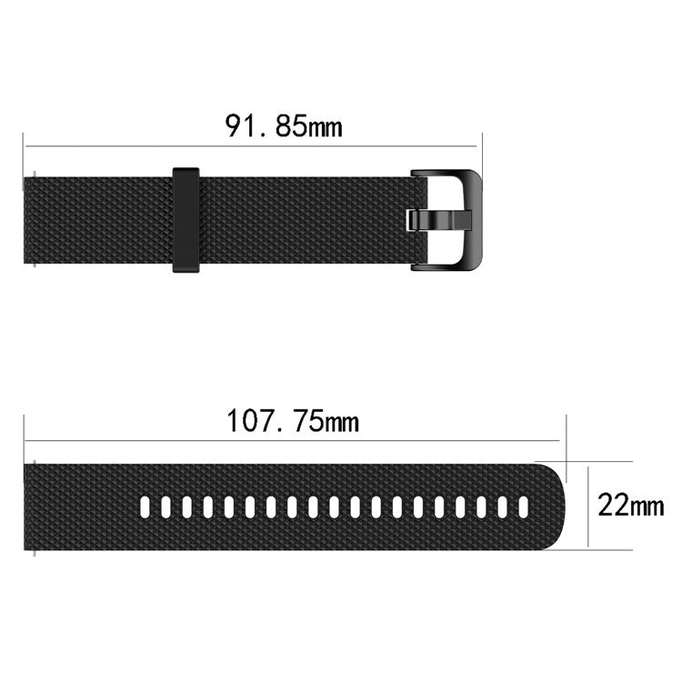 PRAGUS For 22mm Textured Soft Silicone Strap Watch Band Replacement for Garmin Vivoactive 4 - Purple