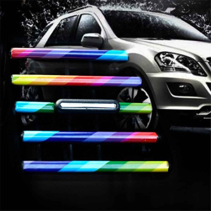 10Pcs Gold Electroplated Flexible PVC Car Air Vent Trim Strips – Interior Accent Accessories