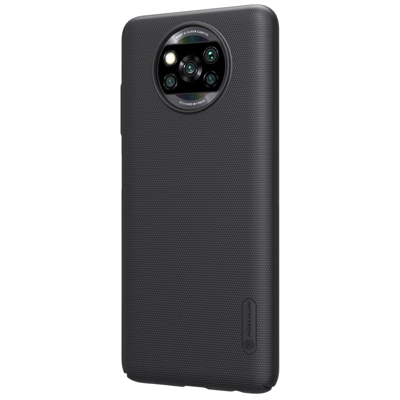 For Xiaomi Poco X3 NFC NILLKIN Frosted Concave-convex Texture PC Protective Case(Black)