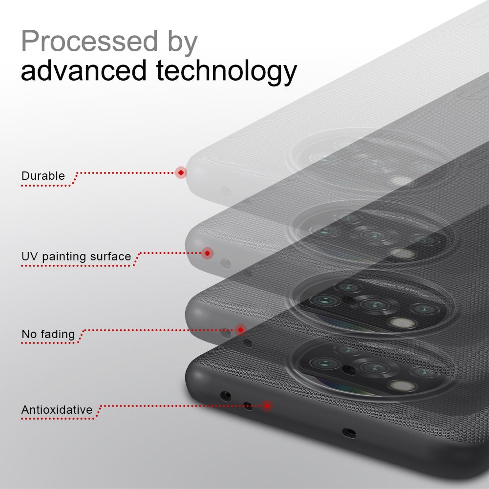 For Xiaomi Poco X3 NFC NILLKIN Frosted Concave-convex Texture PC Protective Case(Black)