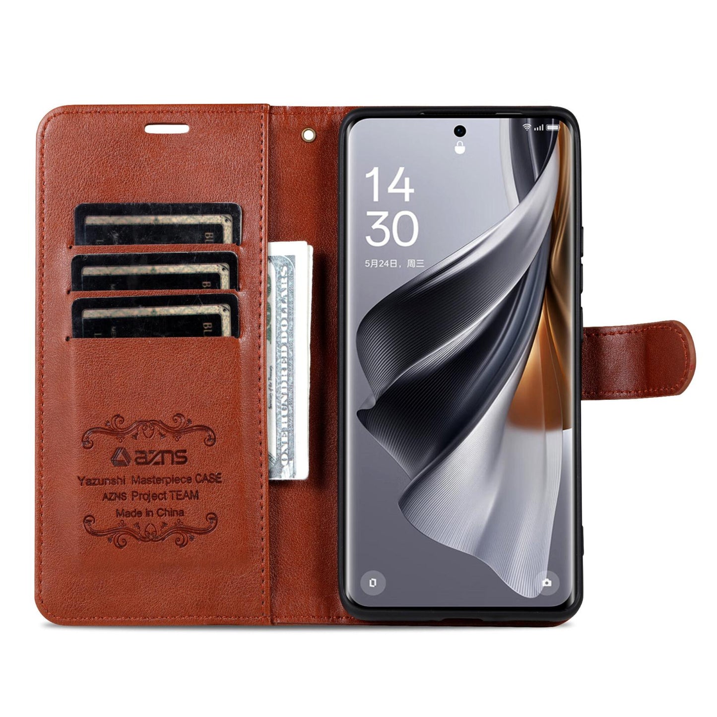 AZNS For Redmi Turbo 4 / Xiaomi Poco X7 Pro AZNS Sheepskin Texture Flip Leather Phone Case(Brown)